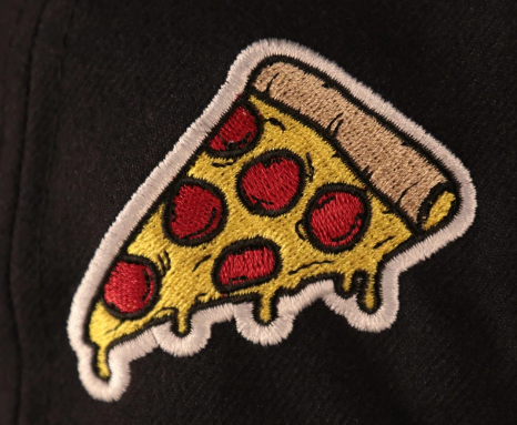 Embroidered patch applique on the shirt